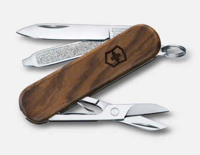 Victorinox Classic Swiss Army Knife - SD Wood 58mm Brown