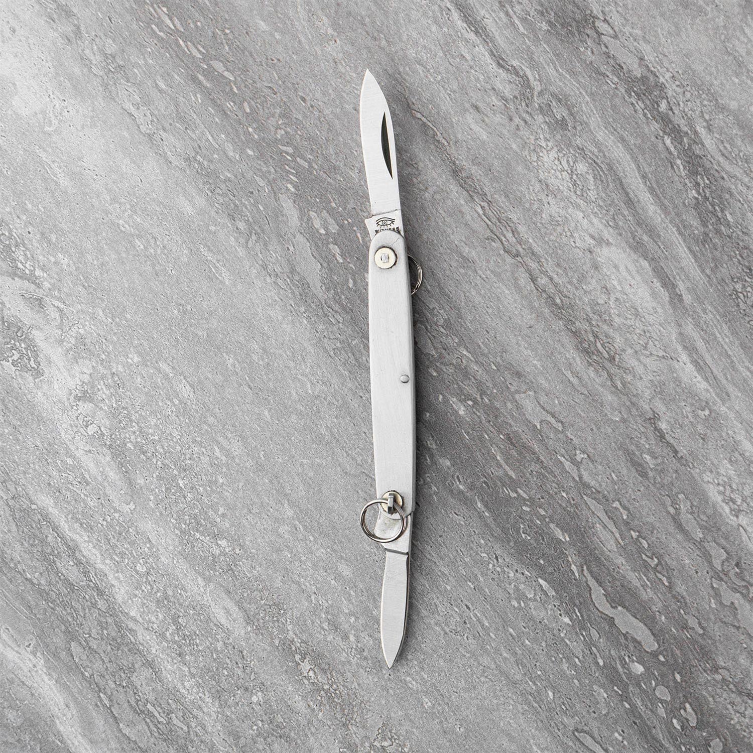 Taylors Eye Witness Sheffield Made All Stainless Steel Twin Blade Ring-Opening Penknife