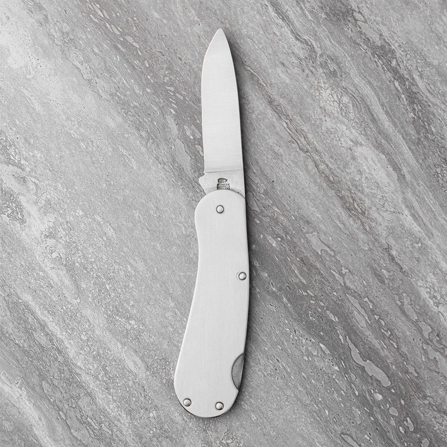 Taylors Eye Witness Sheffield Made All Stainless Drop Point Lock Knife
