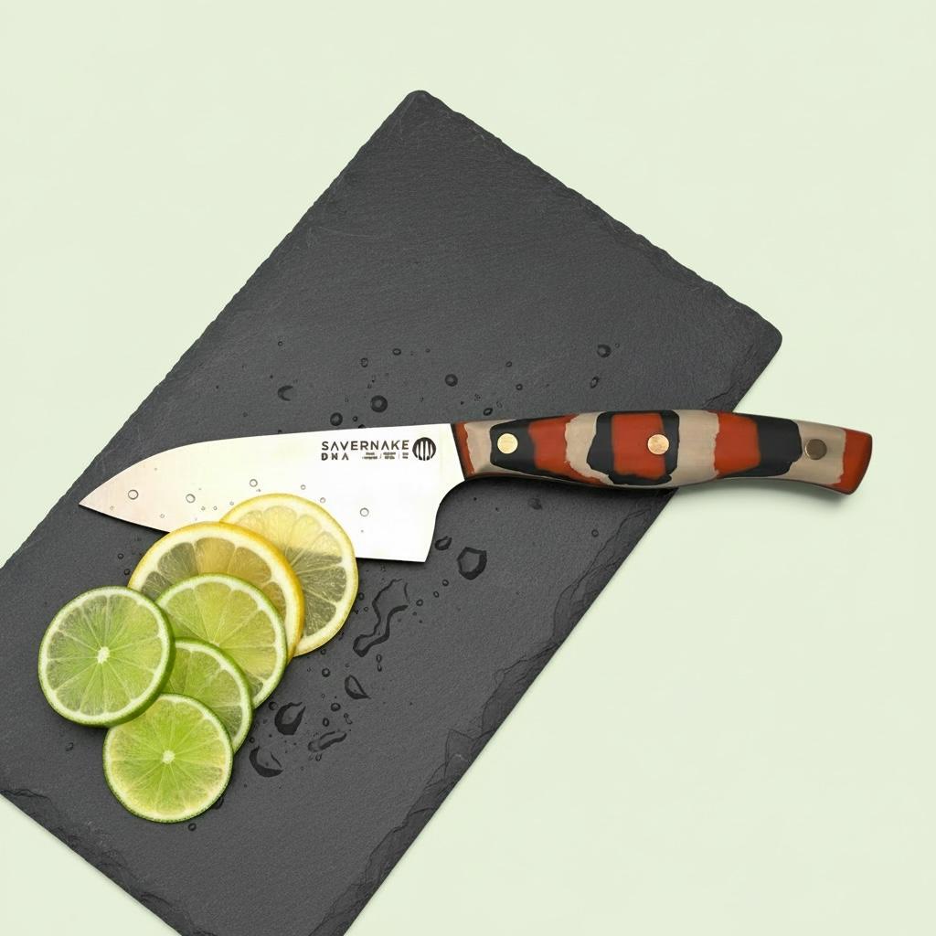 Savernake 11cm Bar Knife - Tide Handle - Arctic Anthracite and Orange