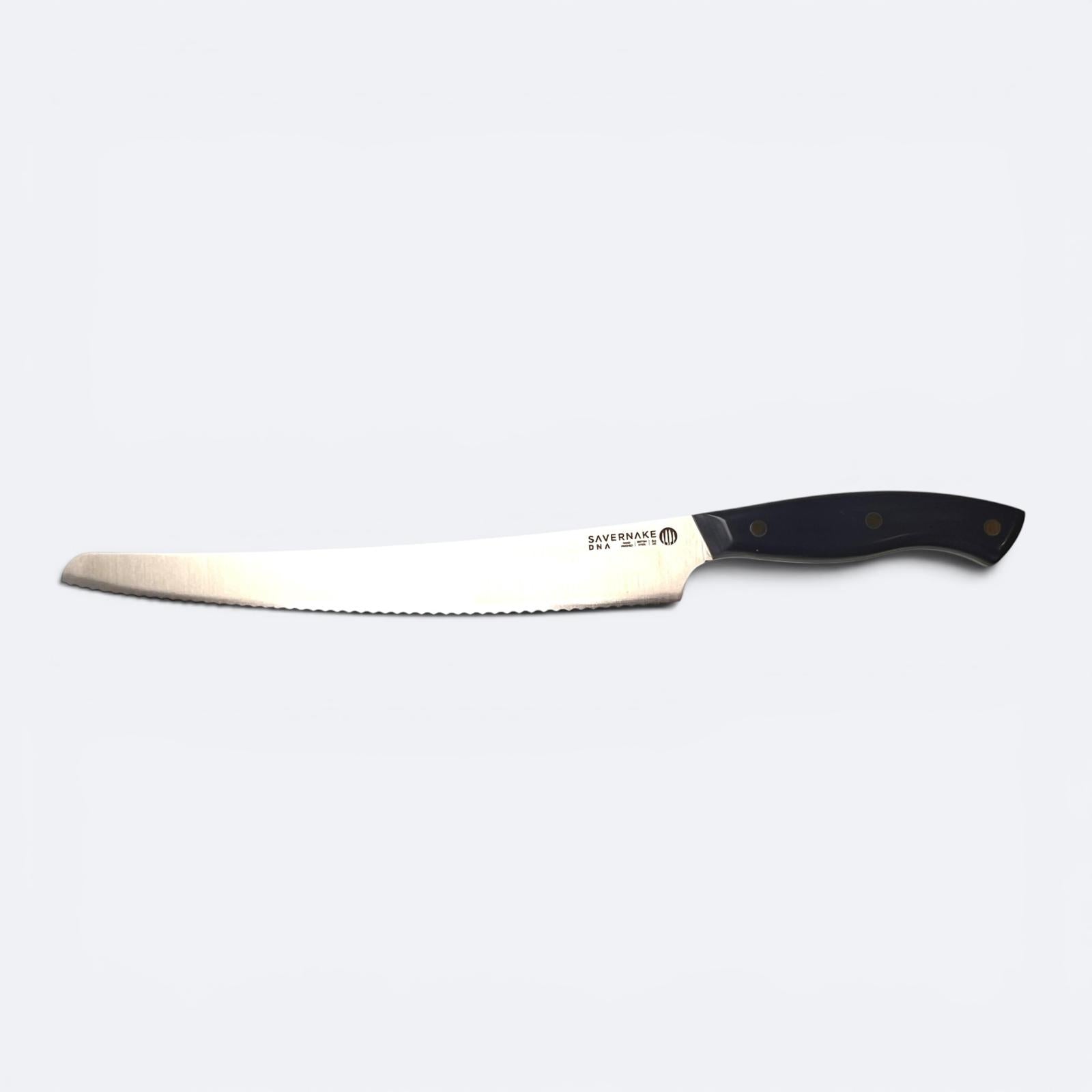 Savernake 26cm Bread Knife - Midnight Blue with Turquoise Liner