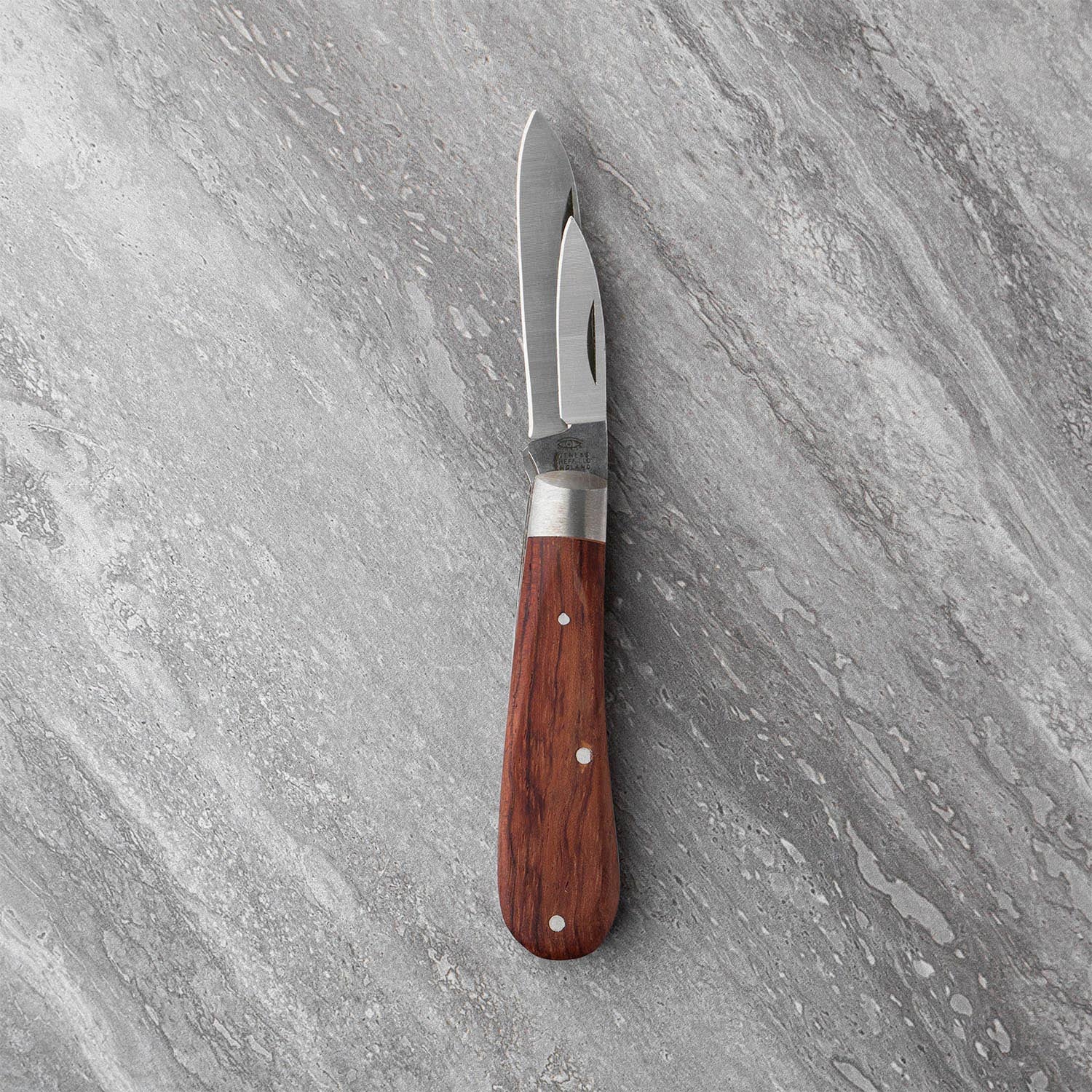 Taylors Eye Witness Sheffield Made Twin Blade Hardwood Handle 6.2cm Spearpoint & 4cm Penknife Blades