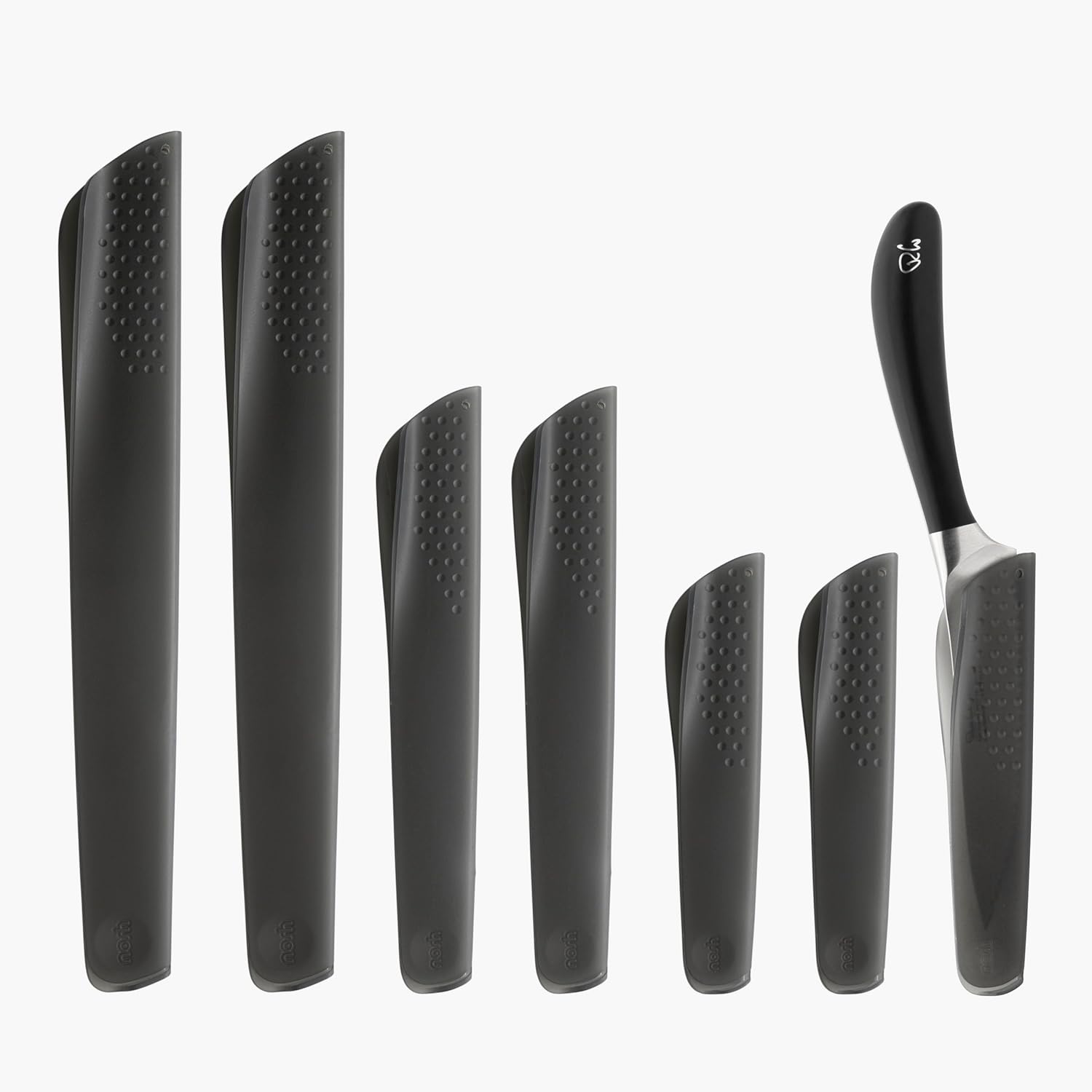 Nosh Universal Knife Guards - 7 Piece Set Tranlucent Grey