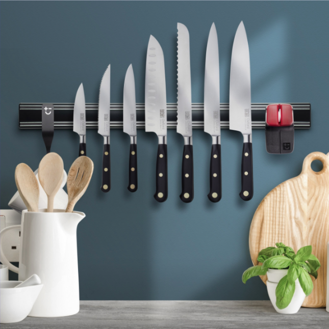 Bisbell Bisichef No.44 - Extra Strong Magnetic Knife & Tool Storage Rack - 50cm Black