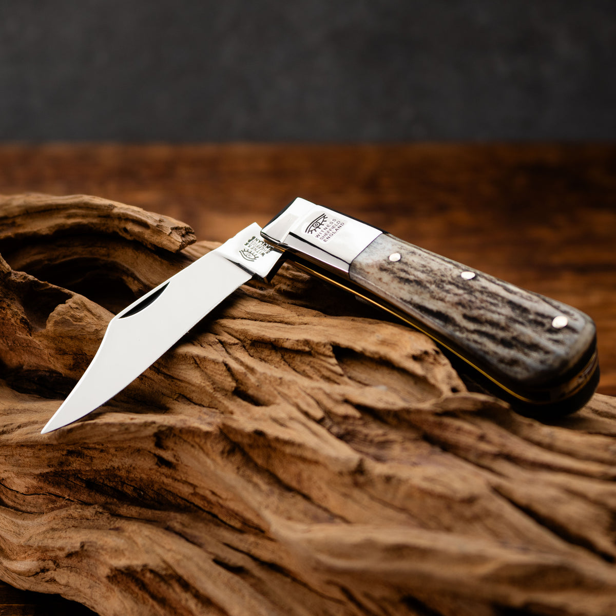 Taylors Eye Witness Premier Collection - Single Blade Barlow Stag Scales Worked Back