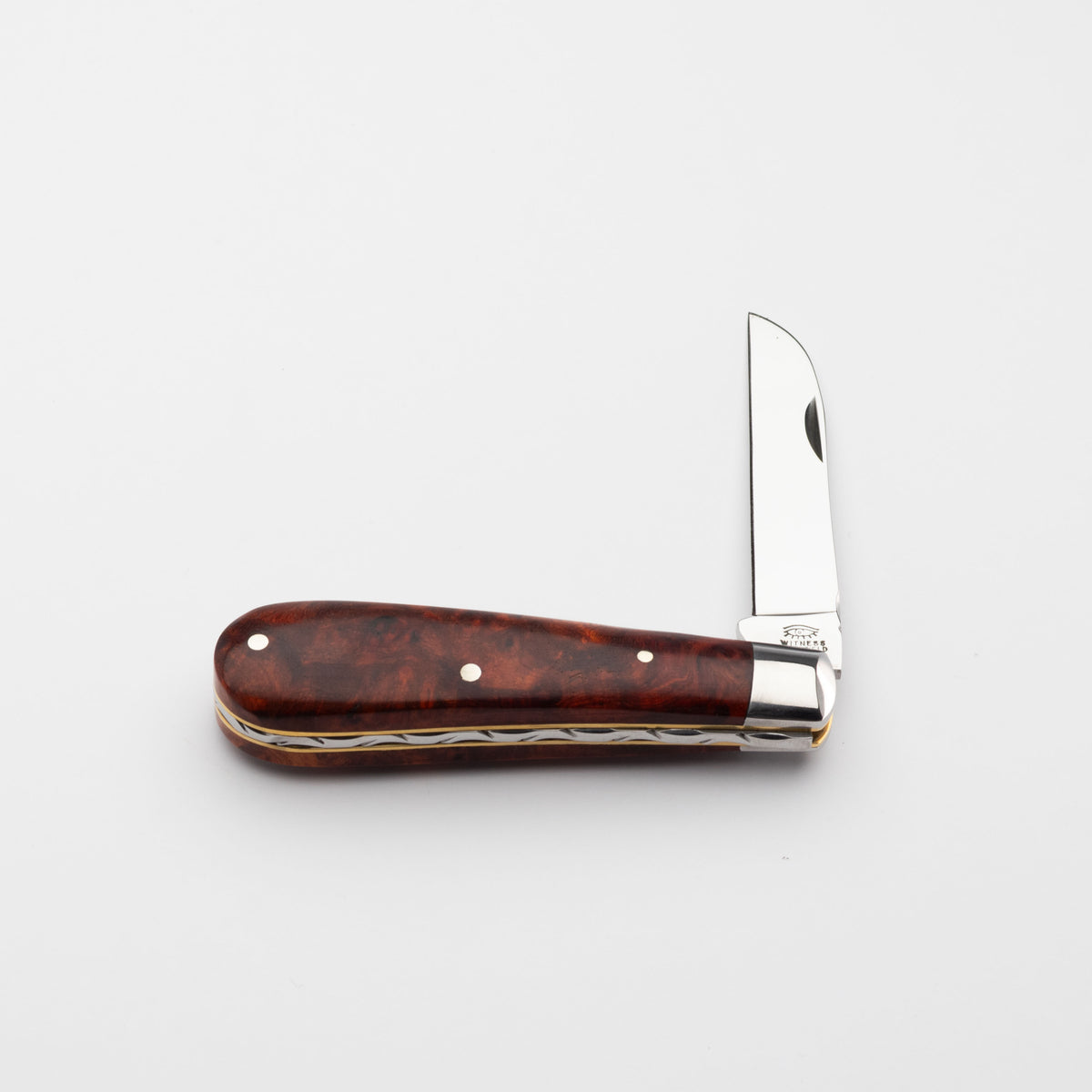 Taylors Eye Witness Premier Collection - Single Blade Lambfoot Blade Amboyna Scales Worked Back Spring