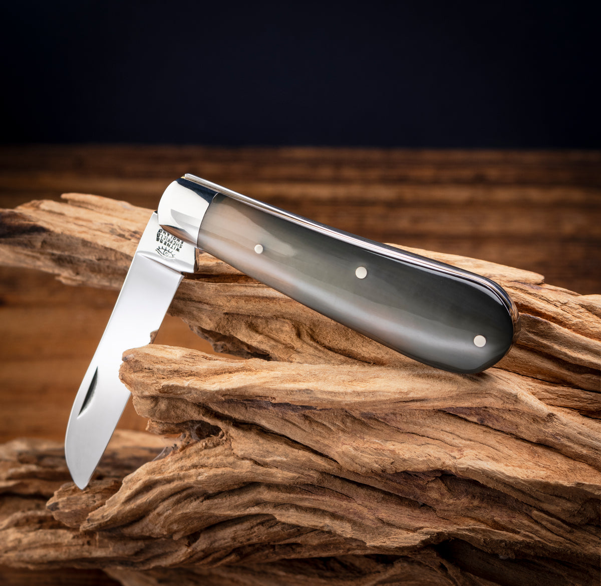 Taylors Eye Witness Premier Collection - Single Blade Lambfoot Blade Ox Horn Scales Plain Back Spring