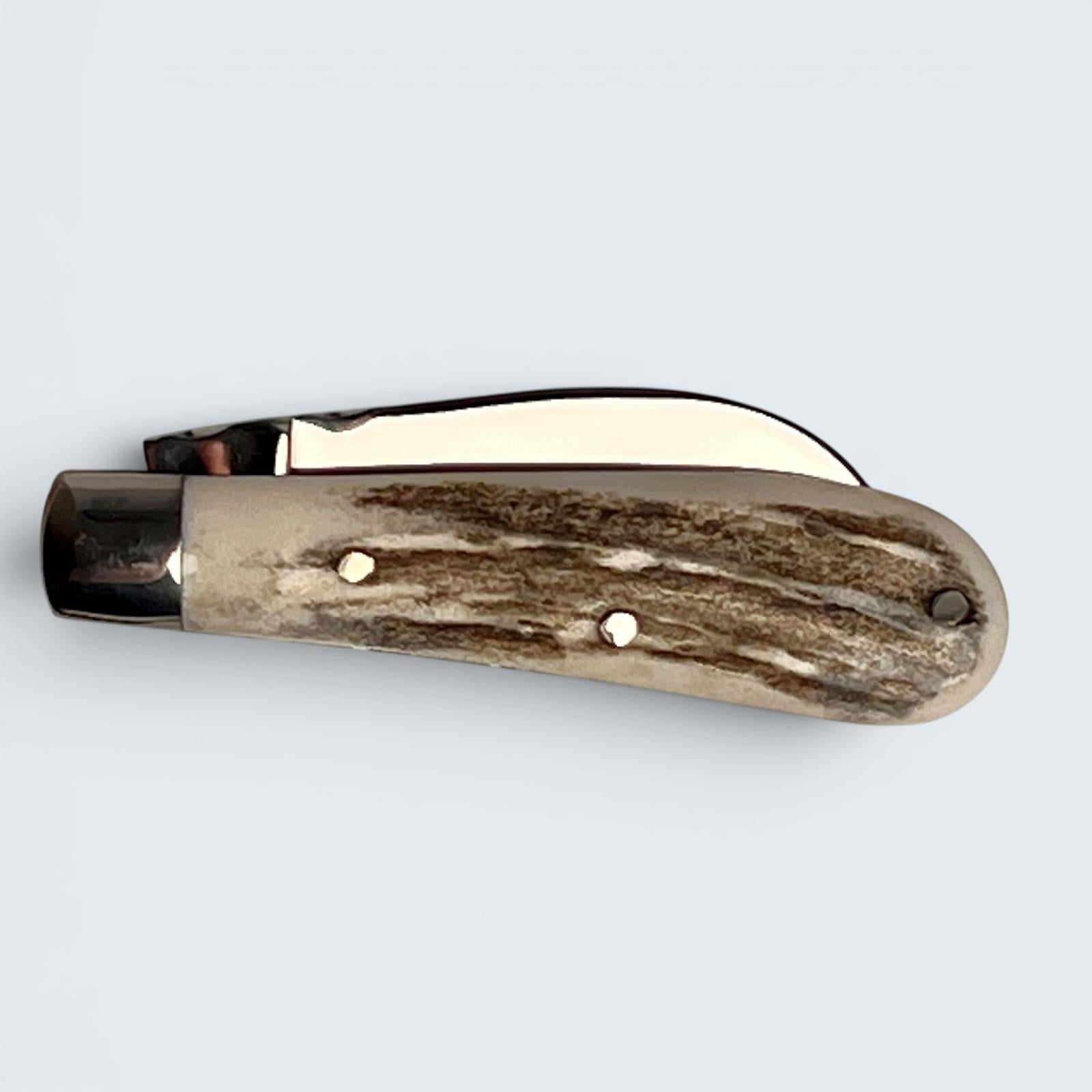 Premier Collection Peach Pruning Knife with Stag Antler Scales