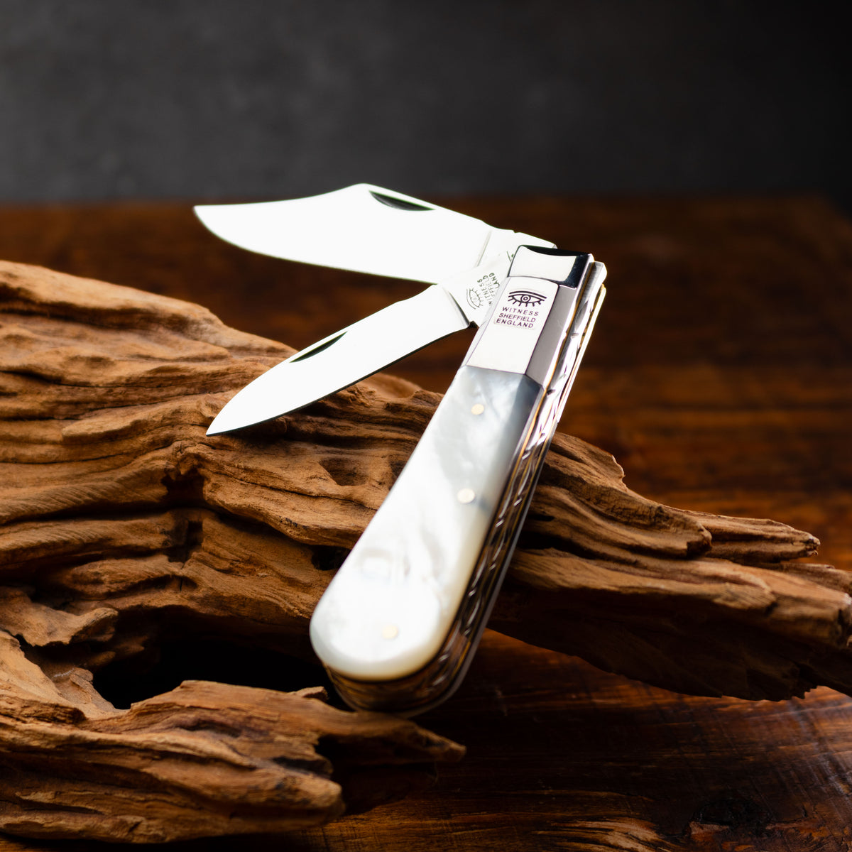 Premier Collection Twin Blade Barlow Penknife Knife with Mother of Pearl Worked Back