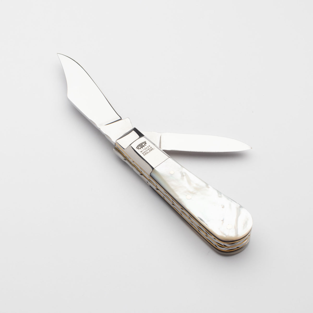 Premier Collection Twin Blade Barlow Penknife Knife with Mother of Pearl Worked Back
