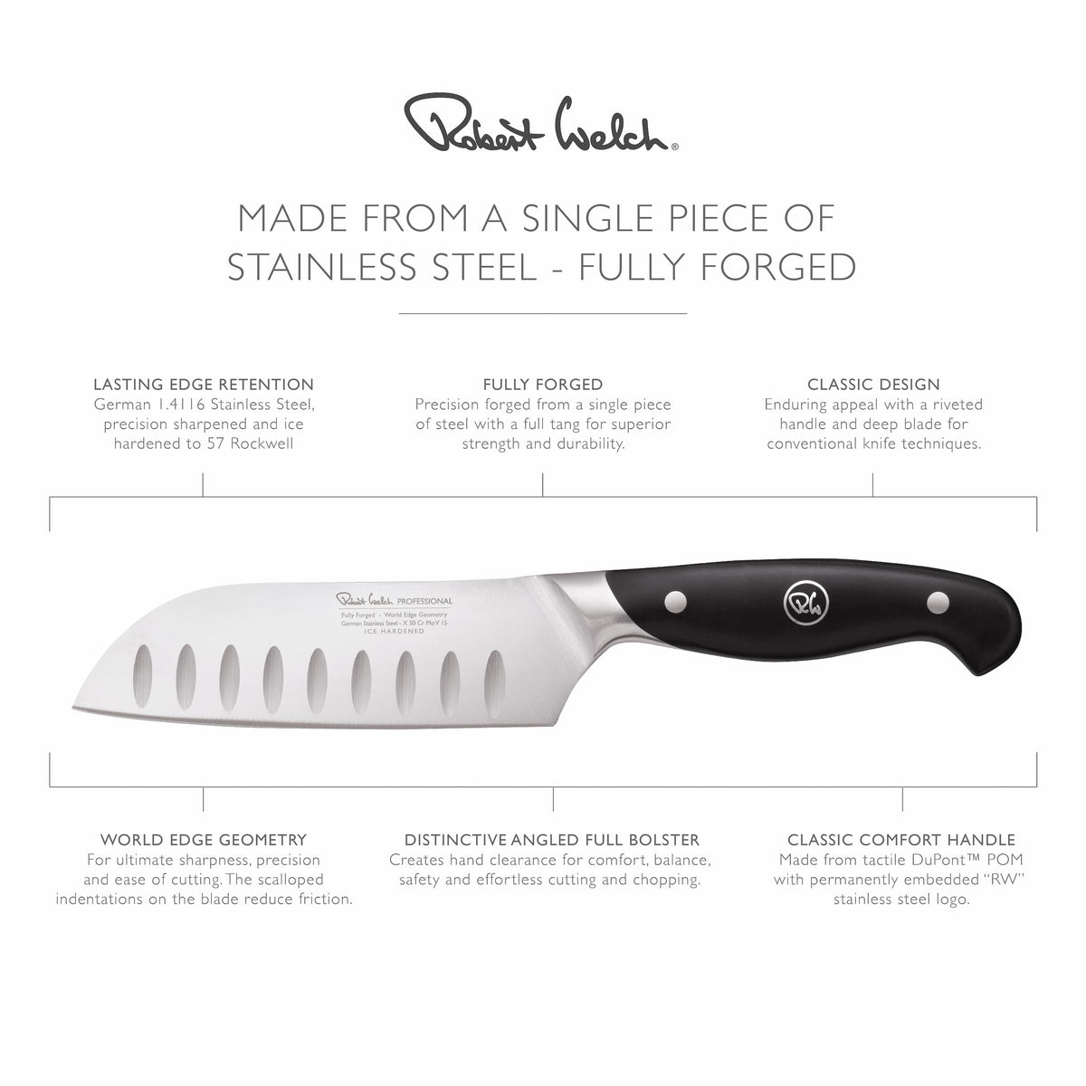 Robert Welch Professional V Santoku Knife 14cm/ 5.5"