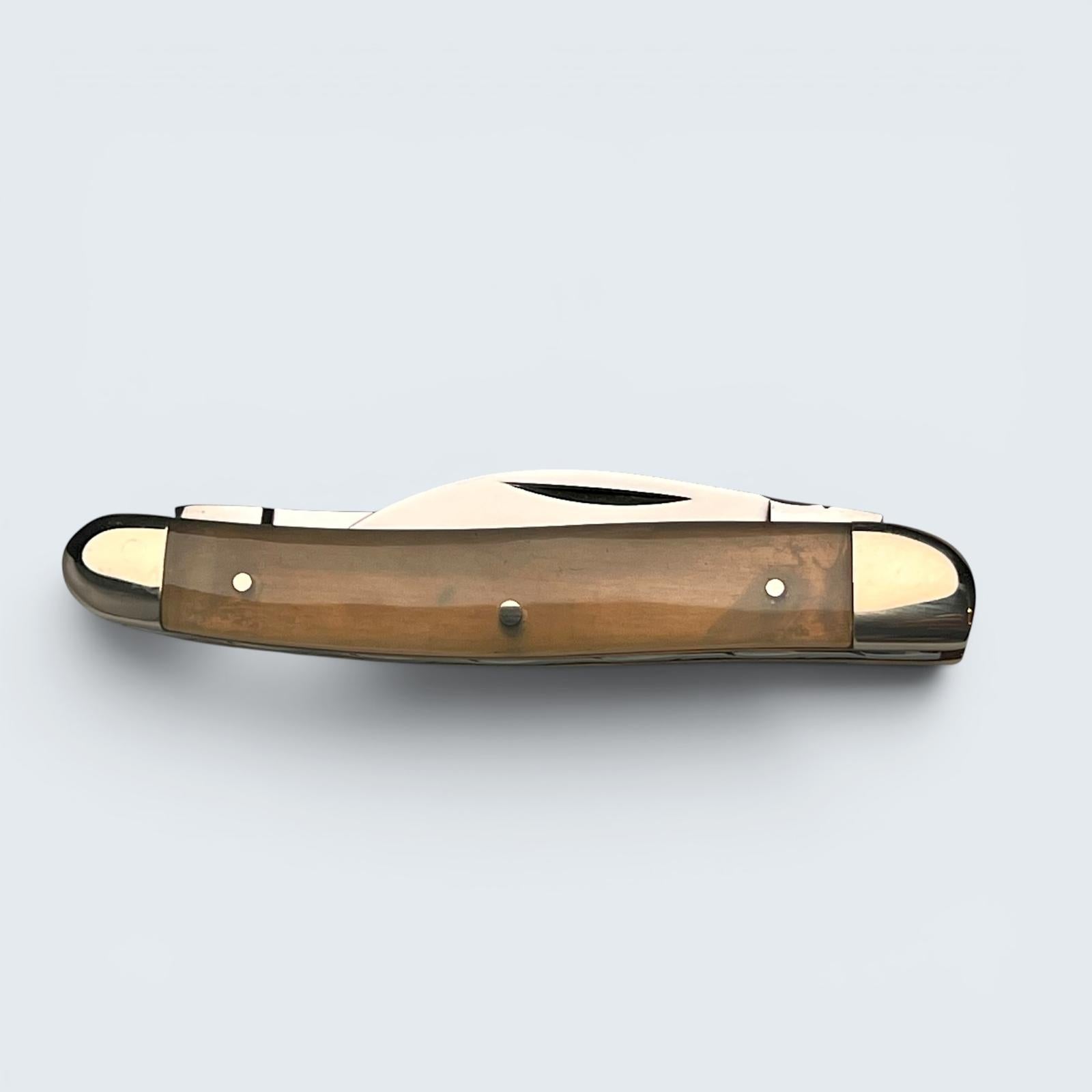 Premier Collection Twin Blade Double Bolstered Penknife with Ox Horn Scales