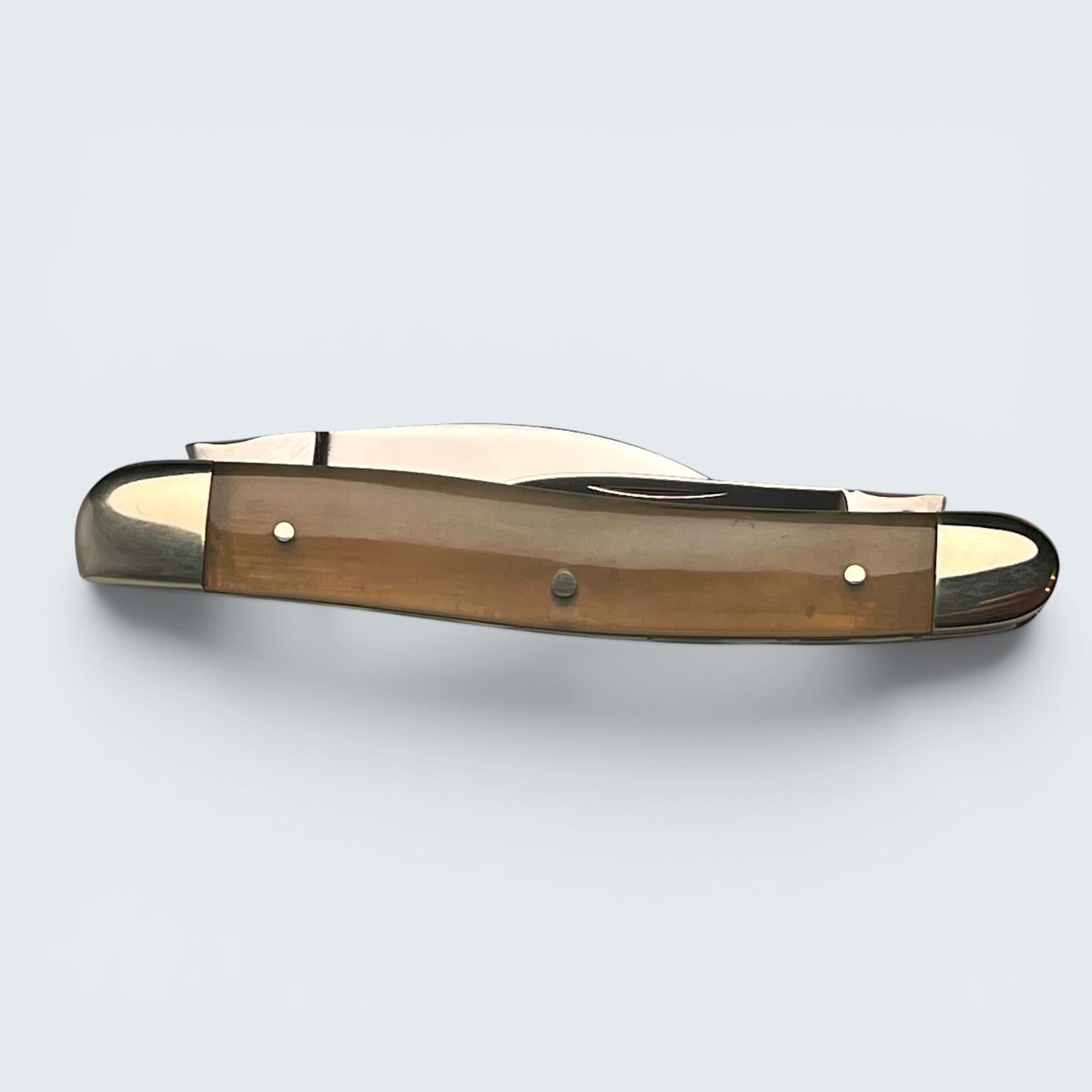 Premier Collection Twin Blade Double Bolstered Penknife with Ox Horn Scales