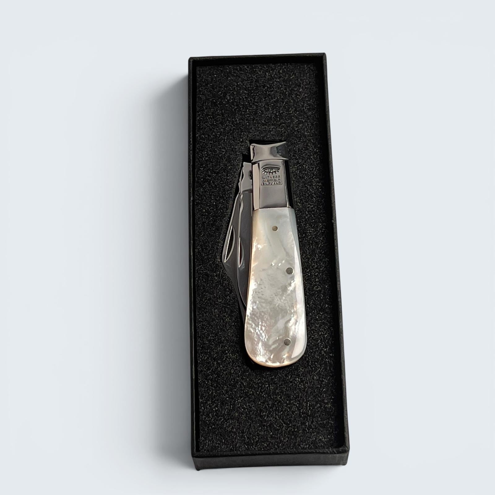 Premier Collection Twin Blade Barlow Penknife Knife with Mother of Pearl Worked Back