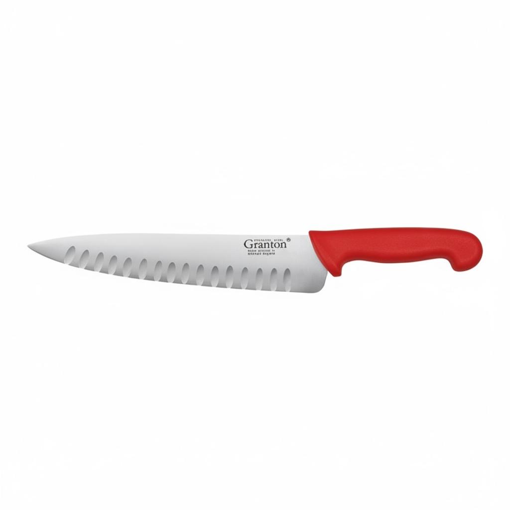 Granton Sheffield - 8 Inch 20cm Cooks Knifewith Red Polypropylene handle