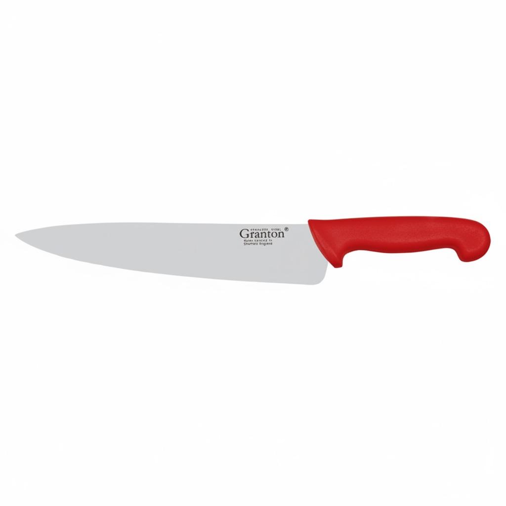 Granton Sheffield 8.5 Inch 21cm Cooks Knife with Red Polypropylene Handle