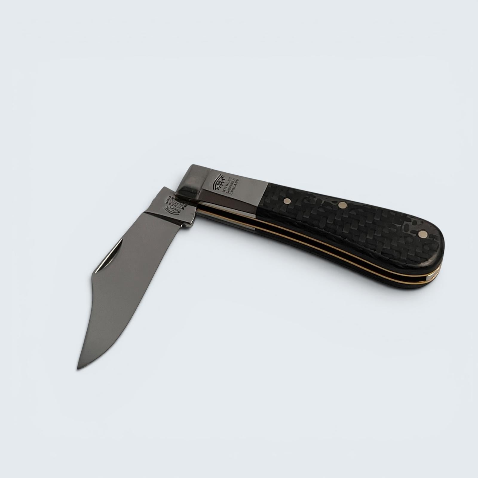Taylors Eye Witness Premier Collection - Single Blade Barlow Pocket Knife Carbon Fibre Scales