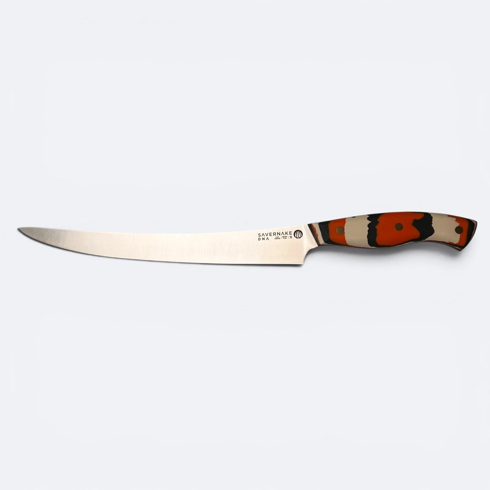 Savernake 26cm Carving Knife - Tide Handle - Arctic Anthracite and Orange