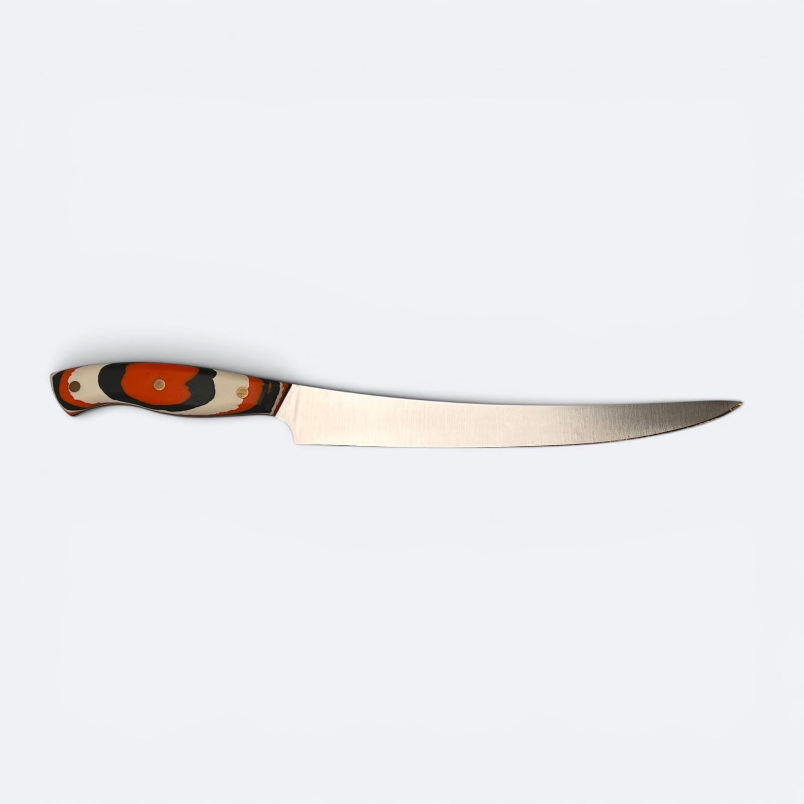 Savernake 26cm Carving Knife - Tide Handle - Arctic Anthracite and Orange