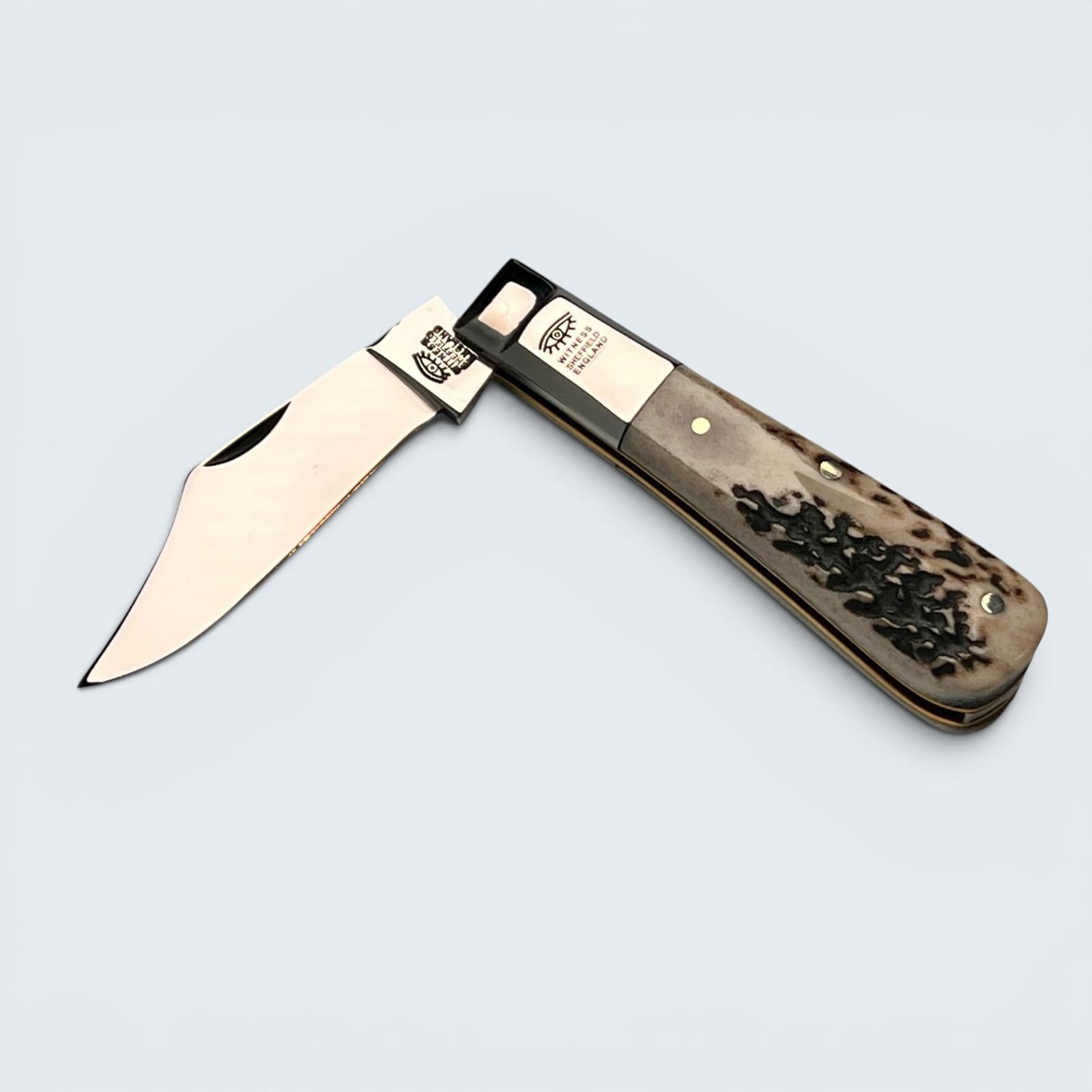 Taylors Eye Witness Premier Collection - Single Blade Barlow Stag Scales Worked Back