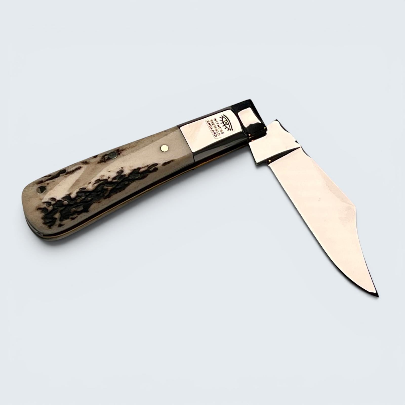 Taylors Eye Witness Premier Collection - Single Blade Barlow Stag Scales Worked Back