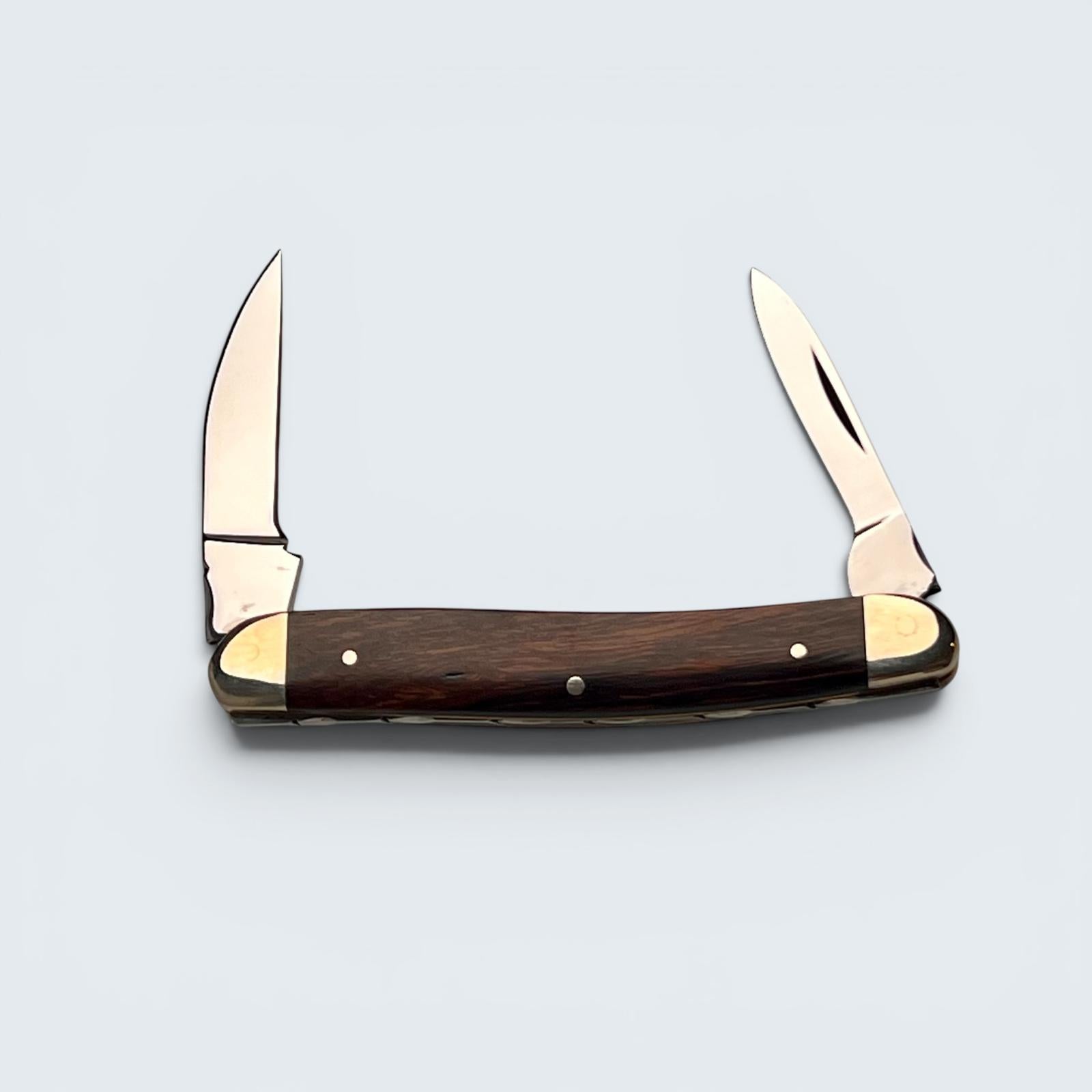 Premier Collection Twin Blade Double Bolstered Penknife with Ironwood Scales