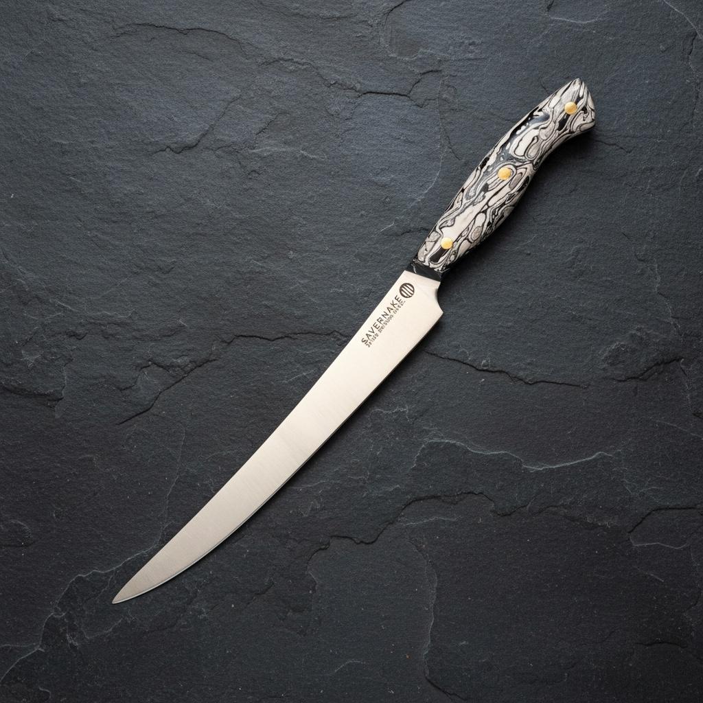 Savernake 26cm Carving Knife - Marble Handle - Arctic and Anthracite
