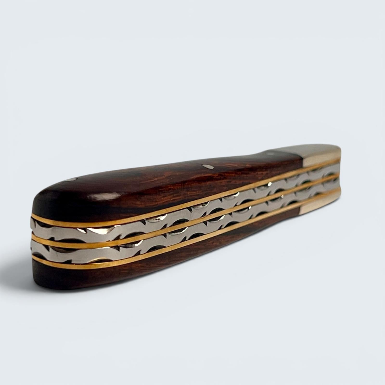 Premier Collection Twin Gentleman's Clip Point Blade with Desert Ironwood Scales