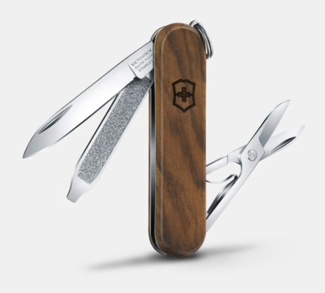 Victorinox Classic Swiss Army Knife - SD Wood 58mm Brown