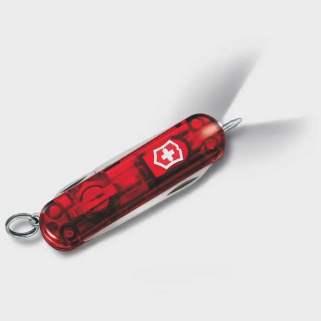 Victorinox Signature Lite - 58 mm - Swiss Army Knife - Red Transparent