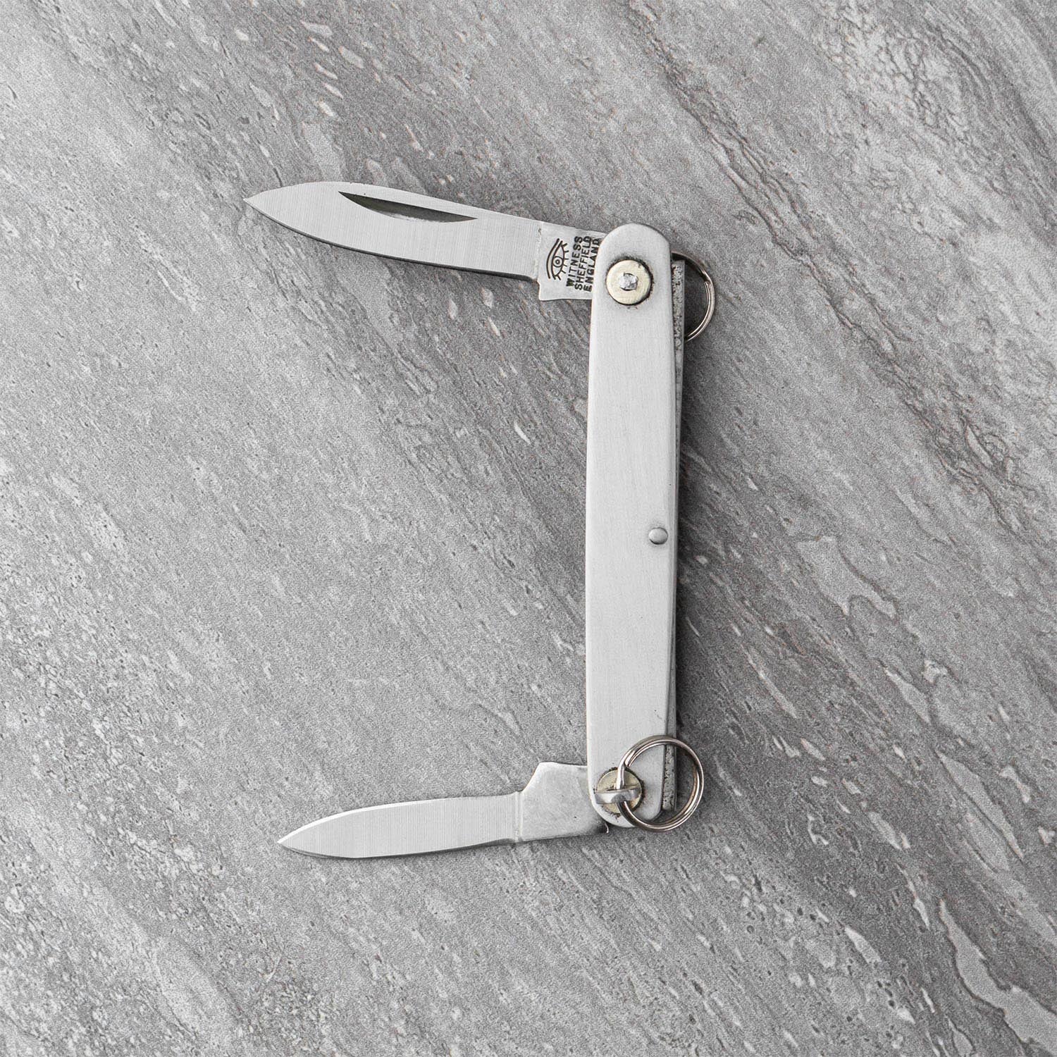 Taylors Eye Witness Sheffield Made All Stainless Steel Twin Blade Ring-Opening Penknife