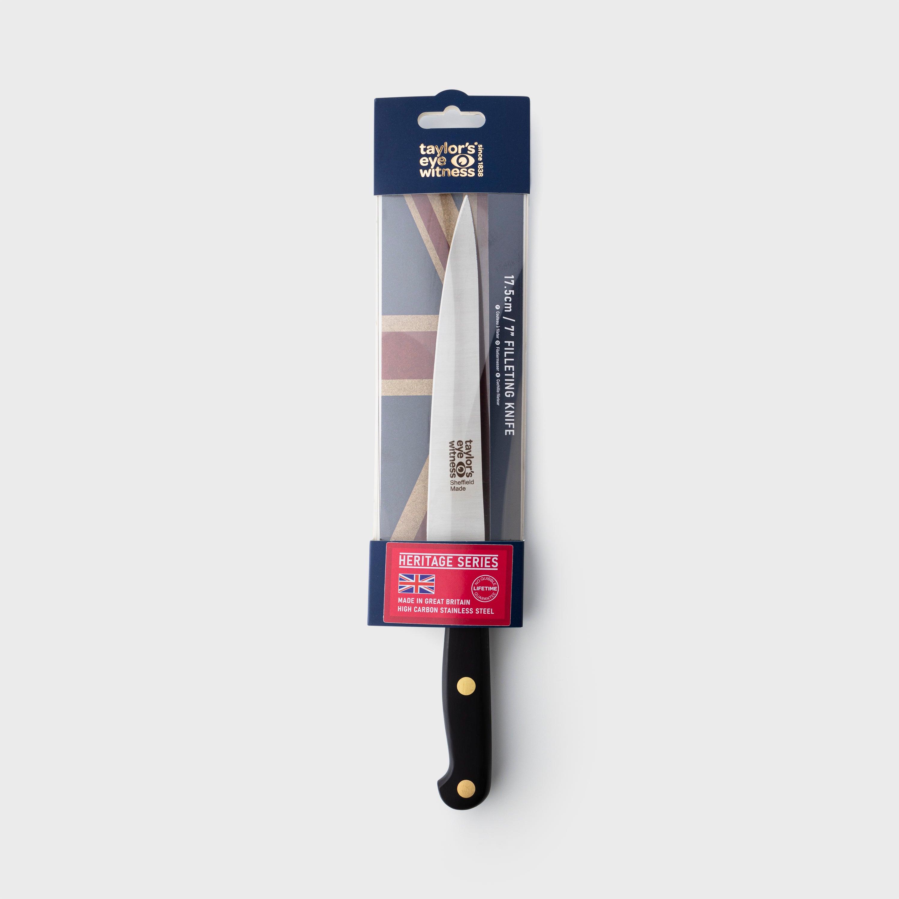 Taylors Eye Witness Heritage Series Sheffield Made 17cm Filleting Knife