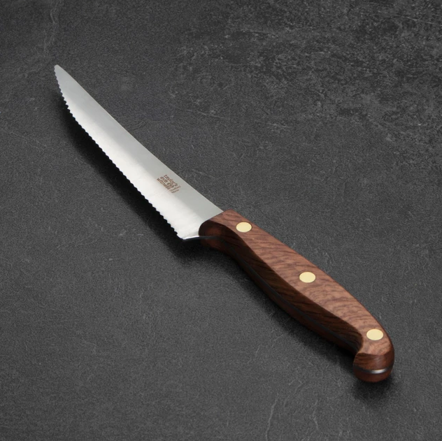 Taylors Eye Witness 'Heritage Oak' Sheffield Made 13cm Scalloped Utility Knife