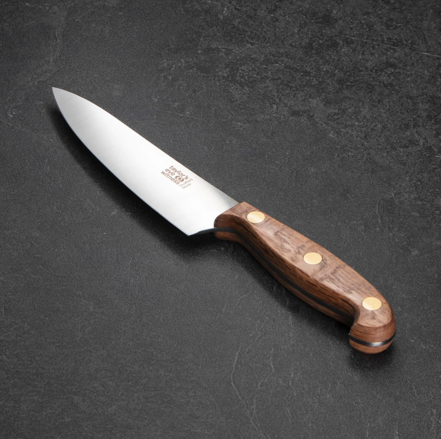 Taylors Eye Witness 'Heritage Oak' Sheffield Made 15cm Cook's Knife
