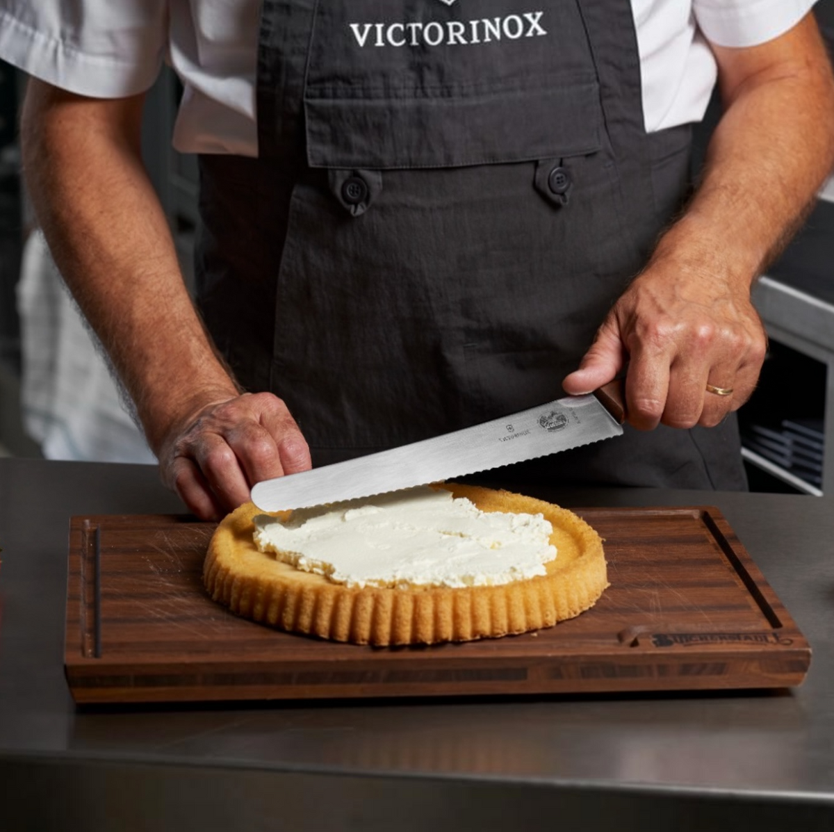 Victorinox 26cm Pastry Knife Serrated Edge with Wooden Handle