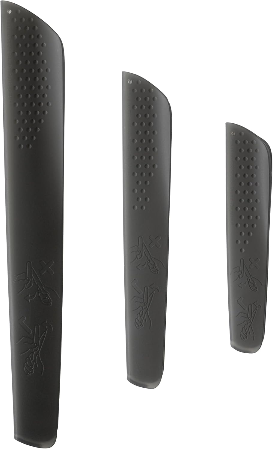Nosh Universal Knife Guards - 3 Piece Set Translucent Grey