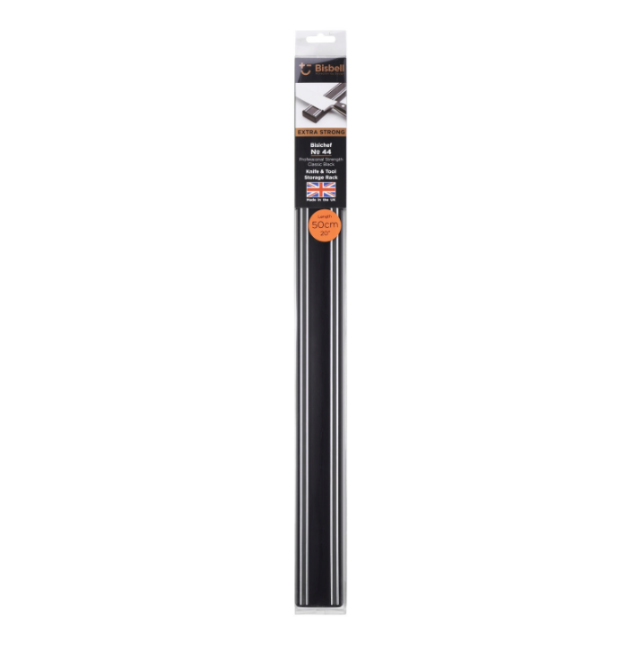 Bisbell Bisichef No.44 - Extra Strong Magnetic Knife & Tool Storage Rack - 50cm Black