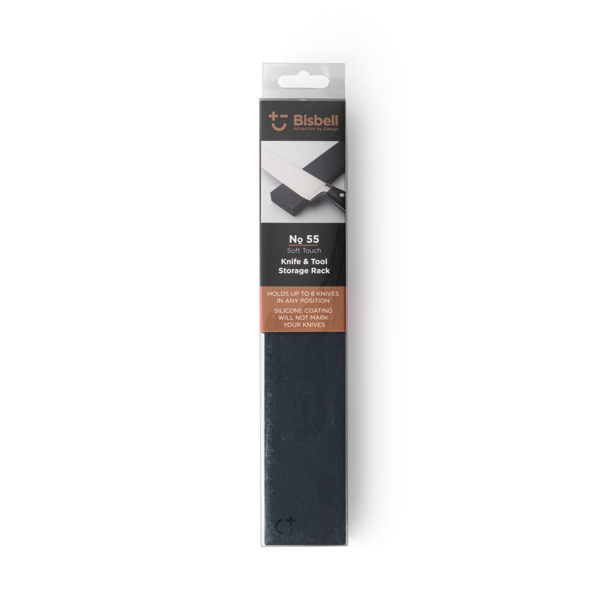 Bisbell Grey Silicone Covered Magnetic Knife Rack 25cm/10"