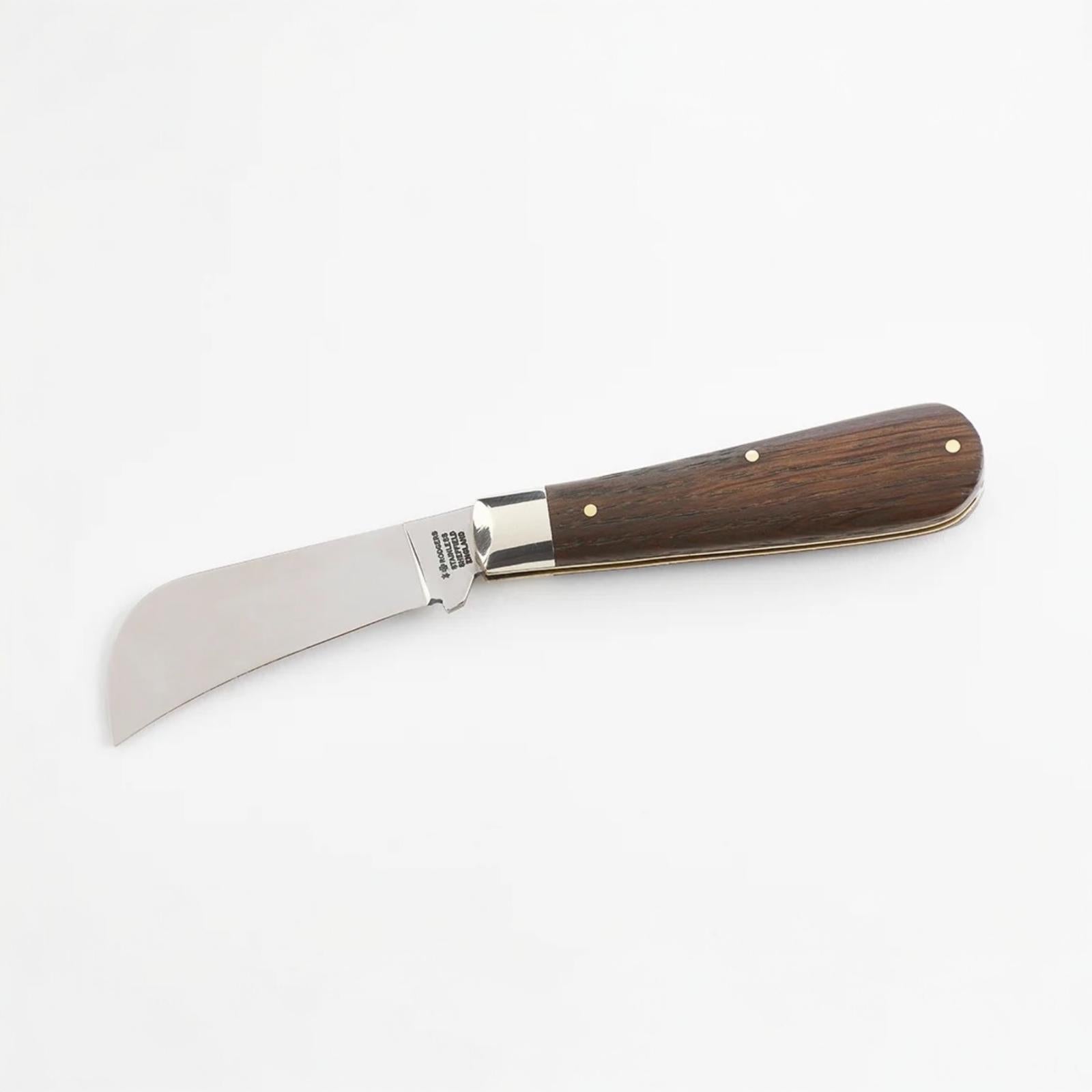 Joseph Rodgers Pruner Pocket Knife with Solid Dark Oak Scales