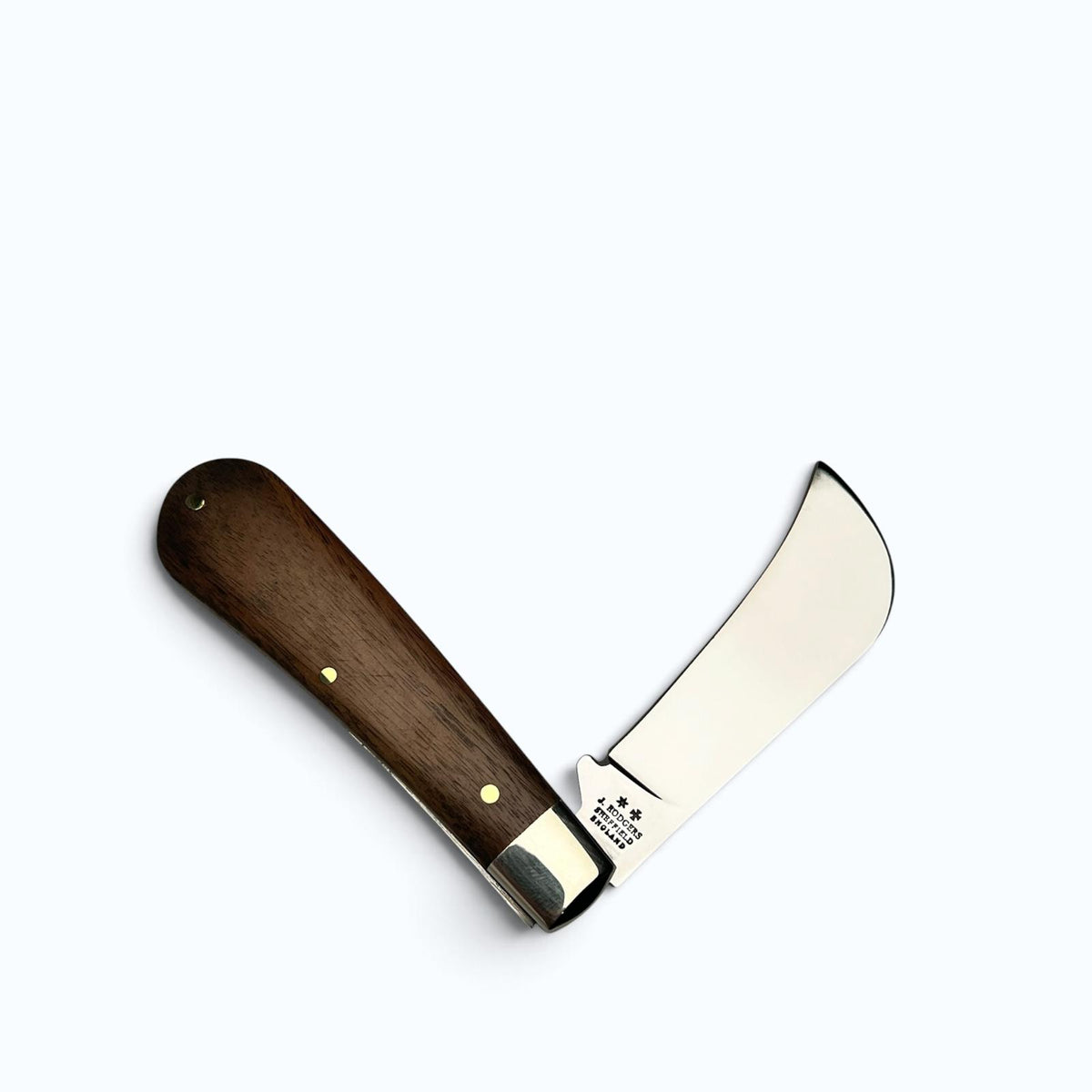 Joseph Rodgers Pruner Pocket Knife Polished Blade Hardwood Scales