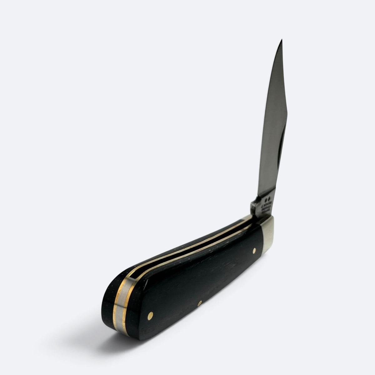 Joseph Rodgers Clip Point Pocket Knife Matt Blade Laminated Blackwood Scales