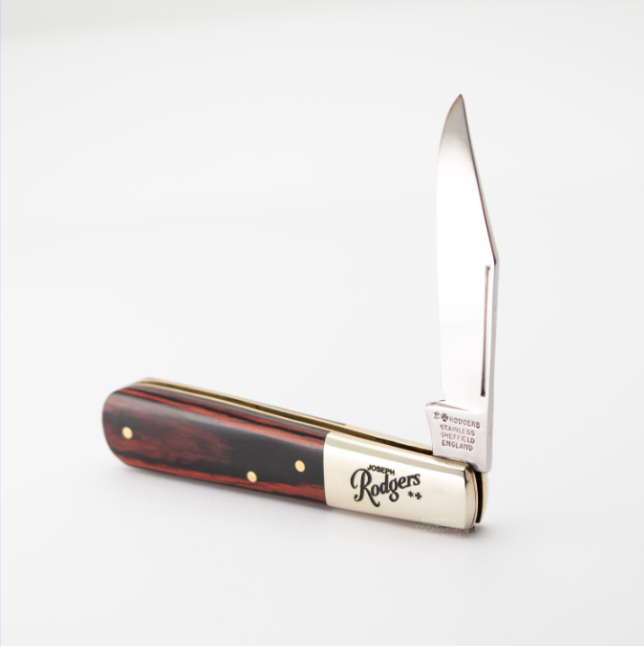 Joseph Rodgers Clip Point Barlow Pocket Knife with Laminated Rosewood Scales 55mm