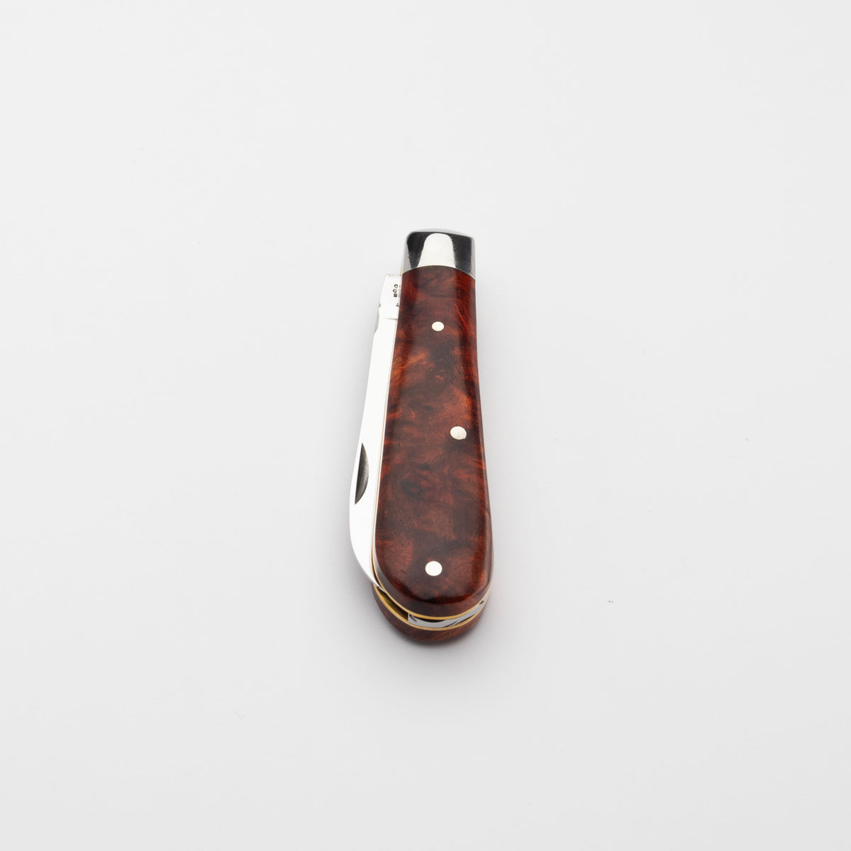 Taylors Eye Witness Premier Collection - Single Blade Lambfoot Blade Amboyna Scales Worked Back Spring