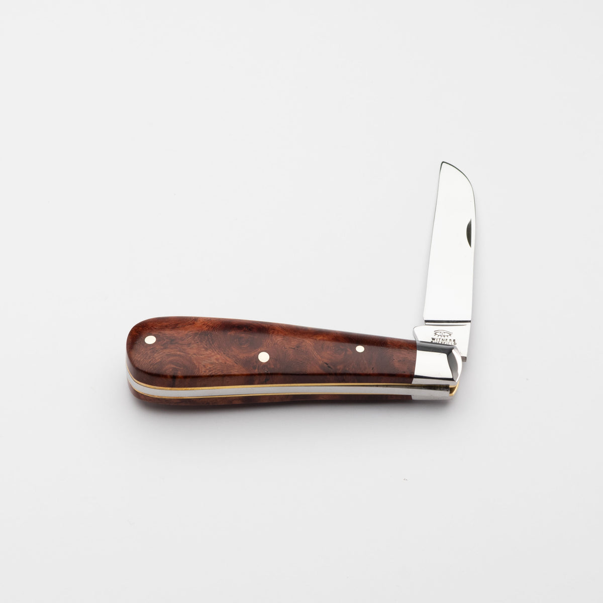 Taylors Eye Witness Premier Collection - Single Blade Lambfoot Blade Amboyna Scales Plain Back Spring