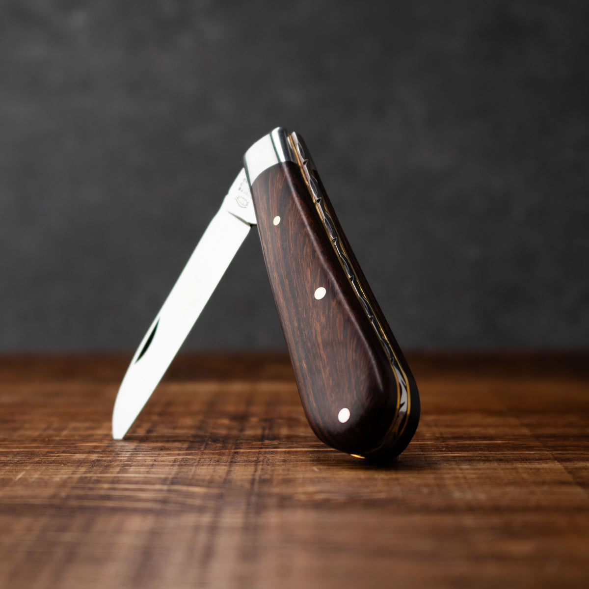 Taylors Eye Witness Premier Collection - Single Blade Lambfoot Blade Ironwood Scales Worked Back Spring