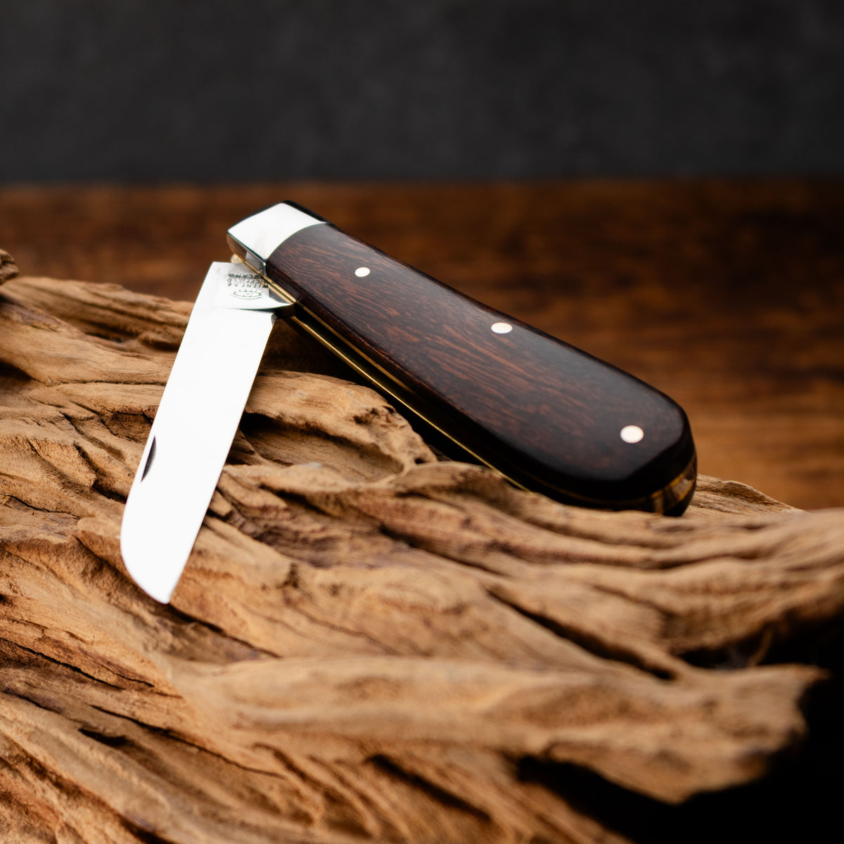 Taylors Eye Witness Premier Collection - Single Blade Lambfoot Blade Ironwood Scales Plain Back Spring