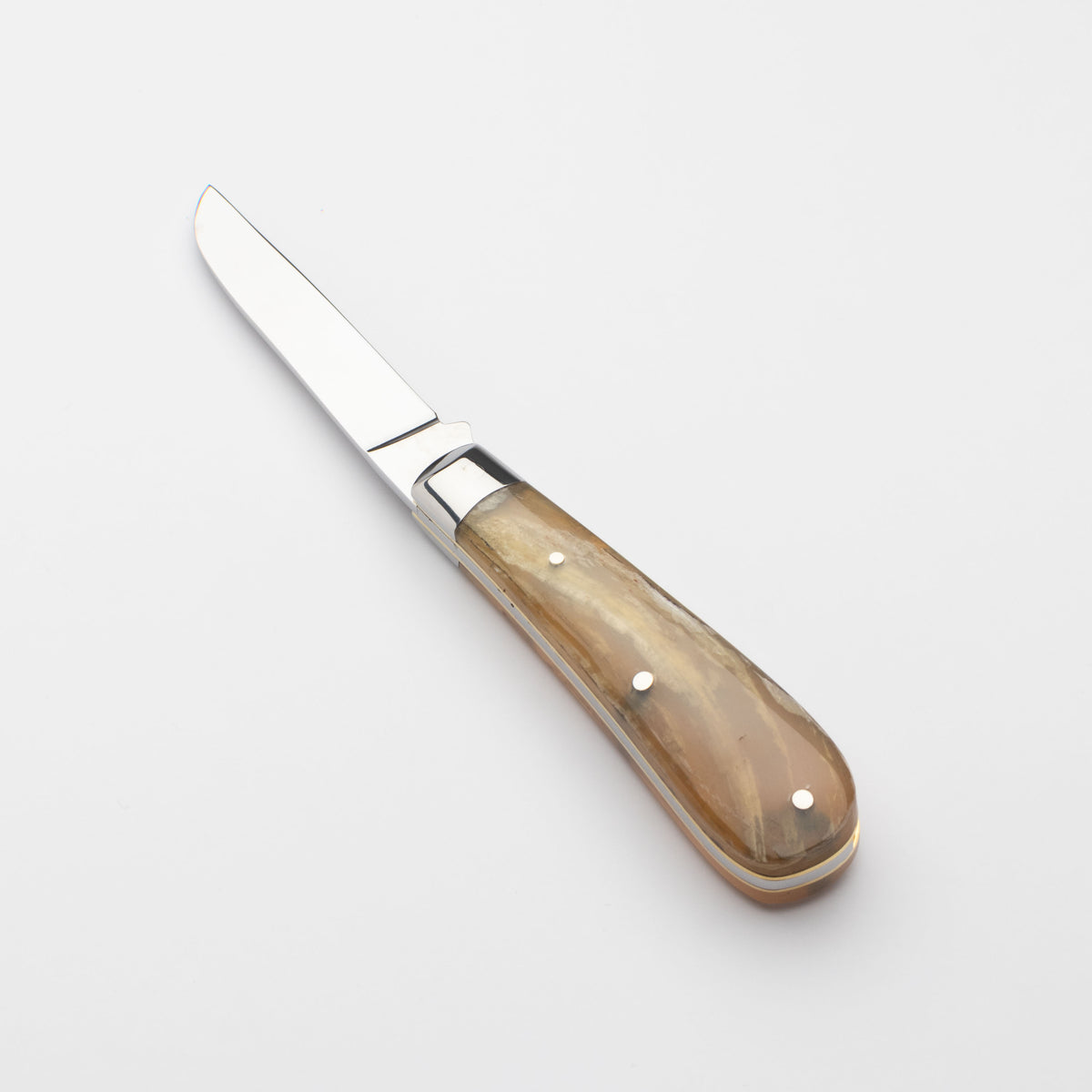 Taylors Eye Witness Premier Collection - Single Blade Lambfoot Blade Rams Horn Scales Plain Back Spring