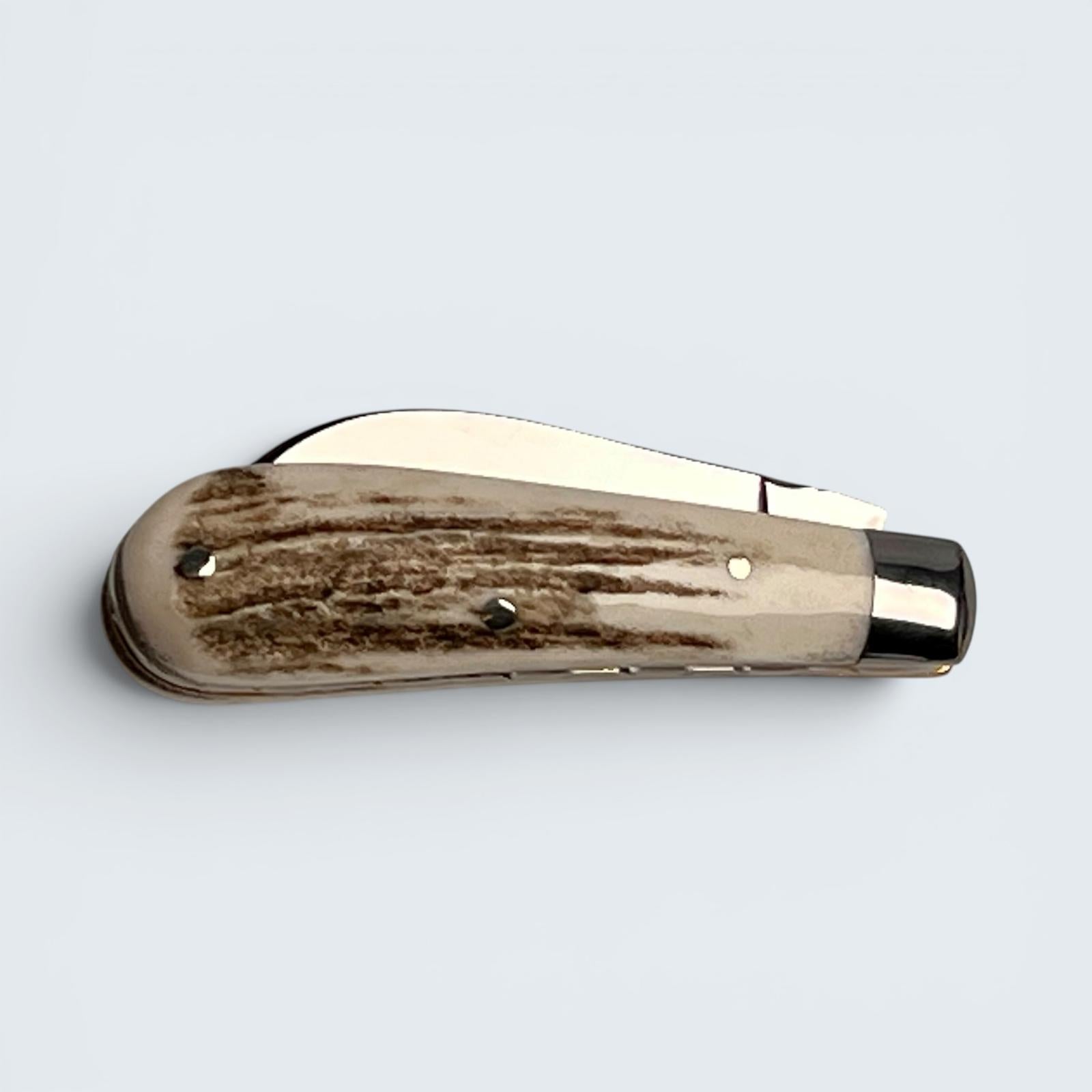 Premier Collection Peach Pruning Knife with Stag Antler Scales
