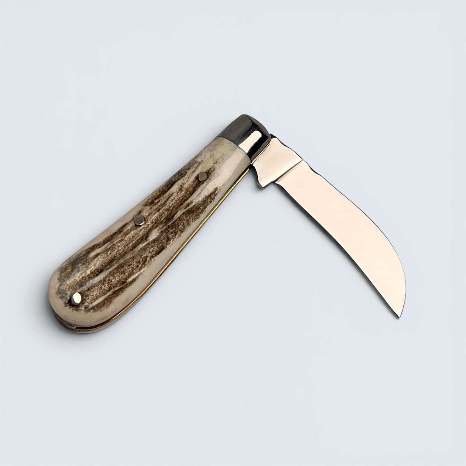 Premier Collection Peach Pruning Knife with Stag Antler Scales