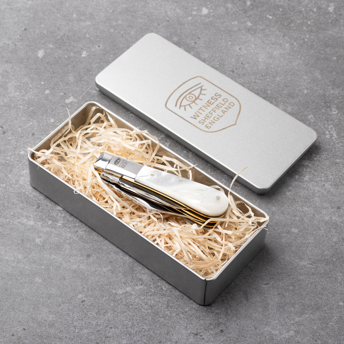 Premier Collection Twin Blade Barlow  Penknife Knife with Mother of Pearl Worked Back